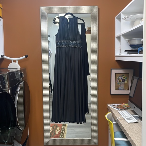 Full Length Dark Grey Gown by Laura - Picture 6 of 6